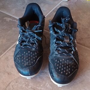 Boys Black Under Armour Cleats